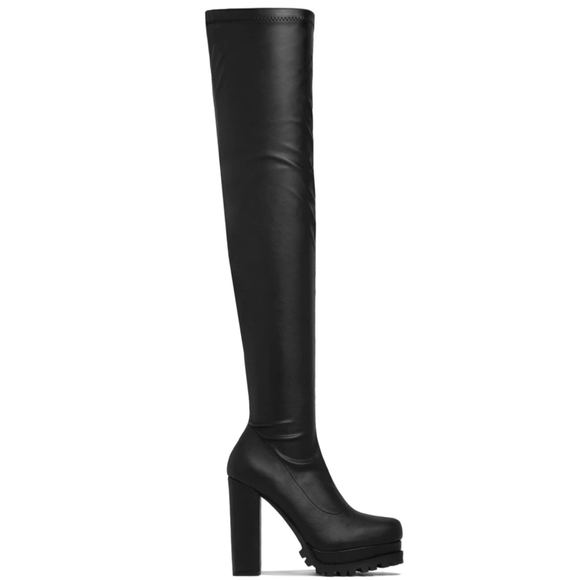 𝙇𝙖𝙨𝙩 𝙎𝙞𝙯 9 🖤Unstoppable Over The Knee Boot - Blk - Picture 2 of 12